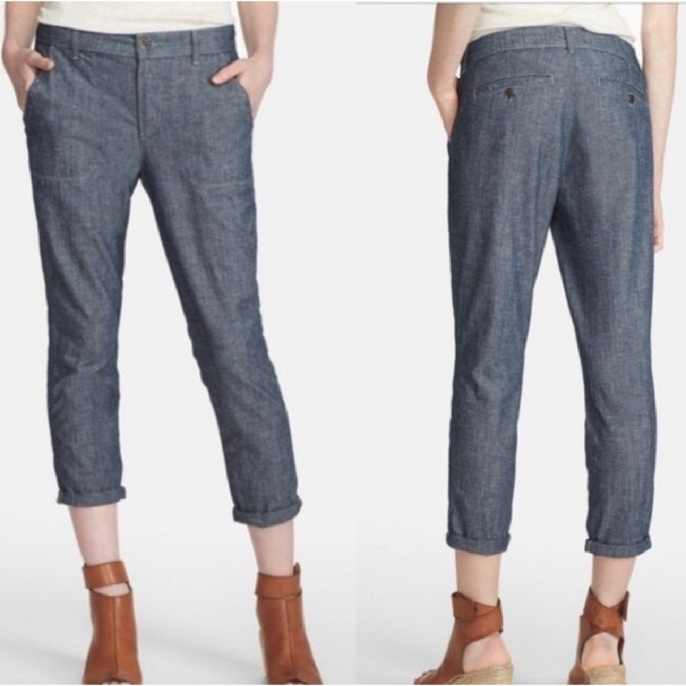 Vince Rolled Chambray Trousers, 29